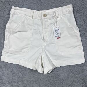 Marine Layer Shorts Womens 10 Antique White Maya Utility Cotton Stretch NWT